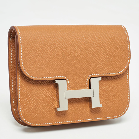 Hermes Gold Epsom Leather Constance Slim Wallet - Picture 3 of 8